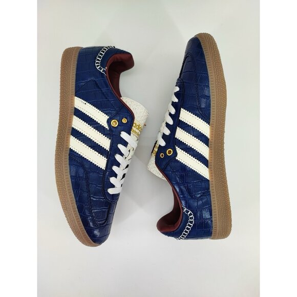 Adidas Samba OG Wales Bonner Men\'s Size 8.5 Leather Blue Sneakers JH9825 main image 4